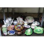 VARIOUS CERAMICS TO INCLUDE BESWICKWARE, MEAKIN, MIDWINTER & OTHERS