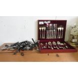 CASED SET OF CUTLERY & ADDITIONAL UNCASED