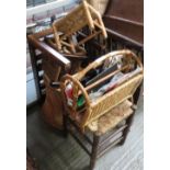 SELECTION OF WICKER FURNITURE & OTHER ITEMS