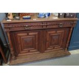 OAK SIDEBOARD WITH TURNED COLUMNS TO EACH SIDE ## KEY ##