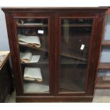 MAHOGANY GLAZED FRONT DISPLAY CABINET