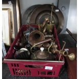 GWR LAMP, COPPER KETTLE, COMPANION SET & OTHER METALWARE