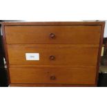 MAHOGANY ENGINEERS CABINET WITH CONTENTS