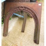 METAL FIRE SURROUND WITH DECORATION TO THE INNER RIM