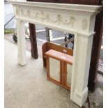 WHITE PAINTED ADAMS STYLE FIRE SURROUND