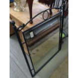 BLUE WROUGHT IRON MIRROR