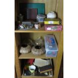 3 SHELVES OF MIXED HOUSEHOLD ITEMS