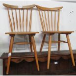 PAIR OF ERCOL STYLE DINING CHAIRS