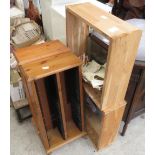 2 HANGING DISPLAY UNITS & 2 CD RACKS