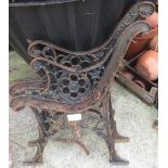 PAIR OF BLACK PAINTED CAST IRON BENCH ENDS