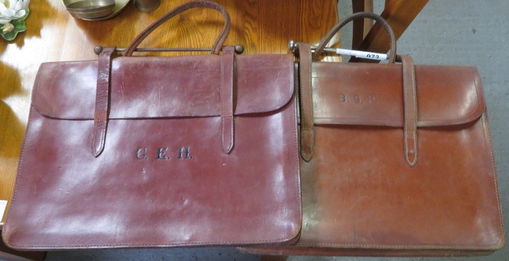 2 LEATHER DOCUMENT CASES