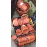 TERRACOTTA POTS, 1 LARGE TERRACOTTA POT & OTHER POTS