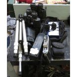 2 BINOCULARS, MURPHY WALKMAN, PANASONIC MOBILE PHONE, TRIPOD ETC