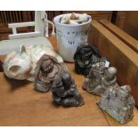 WADE WHIMSIES, SOAP STONE BUDDHA FIGURES ETC