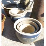 QUANTITY OF GLAZED POTS