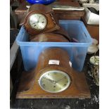 OAK CASED MANTEL CLOCKS & OTHER CLOCKS