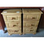 PAIR OF BEDSIDE 3 DRAWER CABINETS