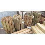 GOOD QUANTITY OF HALF LOG TIMBER BORDERING/EDGING