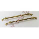 A pair of late 19th Century brass rails, 71cms long