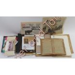 A quantity of mixed ephemera including Guest Books, hand written letters including notes from