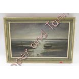 Ernest Martin (20th Century) - set of three oils on canvas all tidal scenes including Hayling Bridge