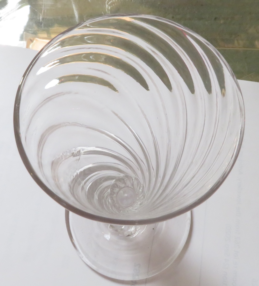 An early 19th Century glass decanter engraved with initials and with blown stopper; 25cms high - Image 11 of 18