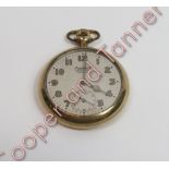 Ingersoll, Waterbury, Radiolite, an open faced metal pocket watch, with luminous Roman numerals