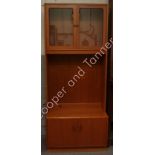 A G Plan teak low cupboard with pair of doors enclosing shelf, 54cms high 81cms wide