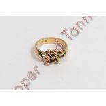 An 18 carat gold knot ring, London 1919, finger size U, 10.7 g gross