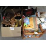 COLLECTION OF CHILDRENS TOYS, BOOKS, CARVED ELEPHANTS ETC