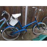 LADIES HERCULES HUNTER BLUE BICYCLE WITH BAG