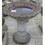 GREY STONE BIRDBATH