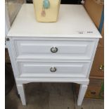 WHITE PAINTED BEDSIDE CABINET