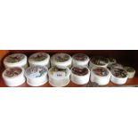 QUANTITY OF TRANSFER PRINTED RELISH DISHES