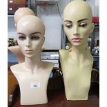 2 MANNEQUIN HEADS