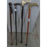 4 WALKING STICKS