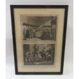 AFTER WILLIAM HOGARTH, AN ENGRAVED SHEET 'THE COMMITEE', 54CM X 35CM, FRAMED