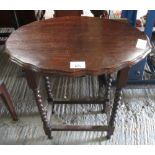 SMALL DARK WOOD OCCASIONAL TABLE