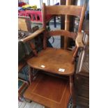 19TH CENTURY KITCHEN CHAIR & A TABLE