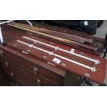 2 BILLIARD/SNOOKER SCOREBOARDS & 3 CUES