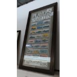 FRAMED DISPLAY OF PLAYERS CIGARETTE CARDS