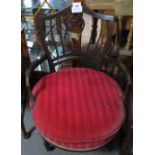 INLAID EDWARDIAN BEDROOM CHAIR