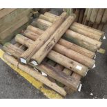 QUANTITY OF FOREST PALISADE FENCE POSTS 90CM X 10CM