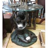 DECORATIVE TABLE WITH BASE FORMED AS A PAIR OF LOVERS