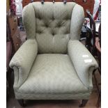 BUTTON BACK WING BACK CHAIR