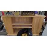 LARGE OAK CORNER UNIT FOR TELEVISION, ETC