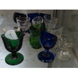 VARIOUS GLASS EYE BATHS