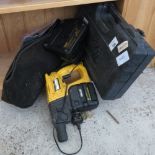 COLLECTION OF POWER TOOLS INCLUDING A DEWALT DRILL WITH BATTERY CHARGER