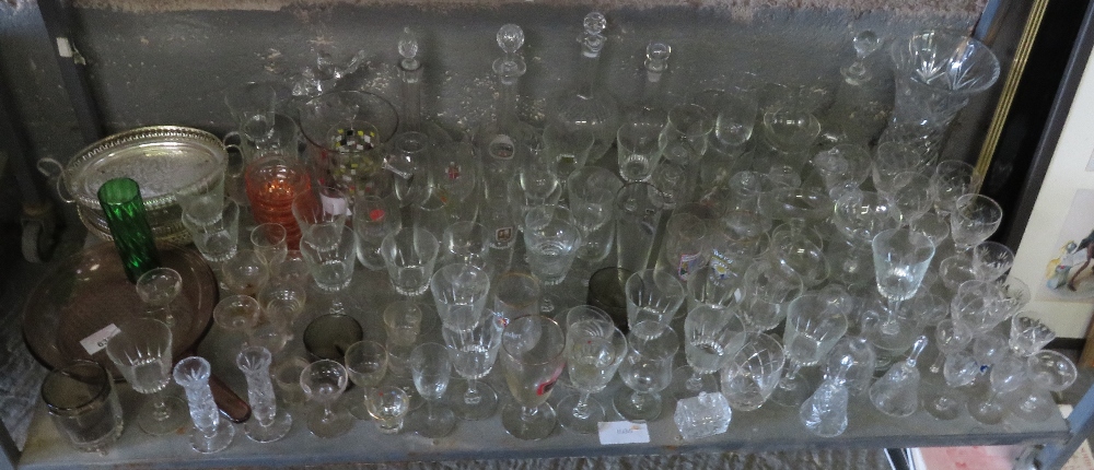 SHELF OF GLASSWARE