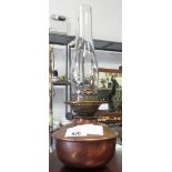 BRASS OIL LAMP WITH CHIMNEY